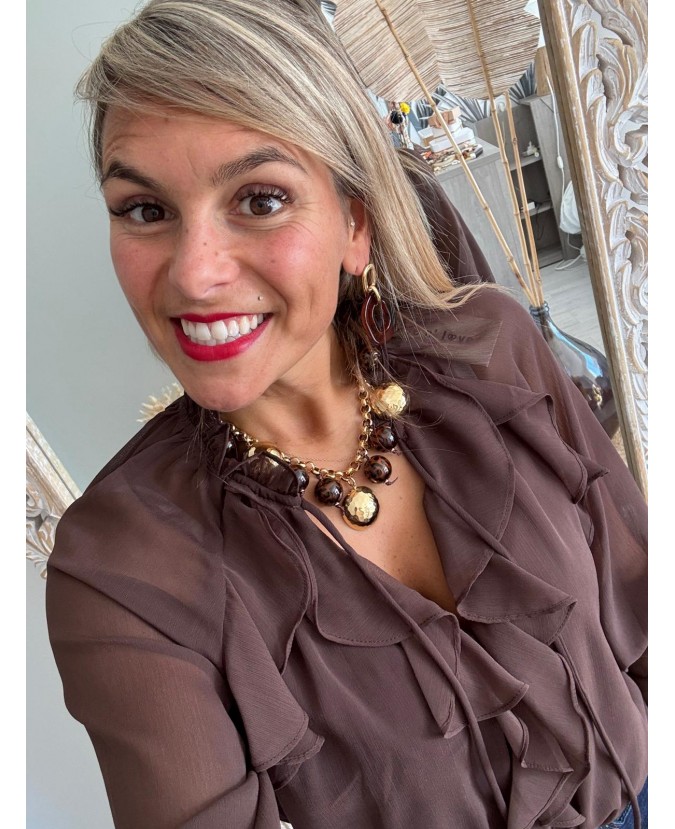 BLOUSE AELYS - CHOCOLAT