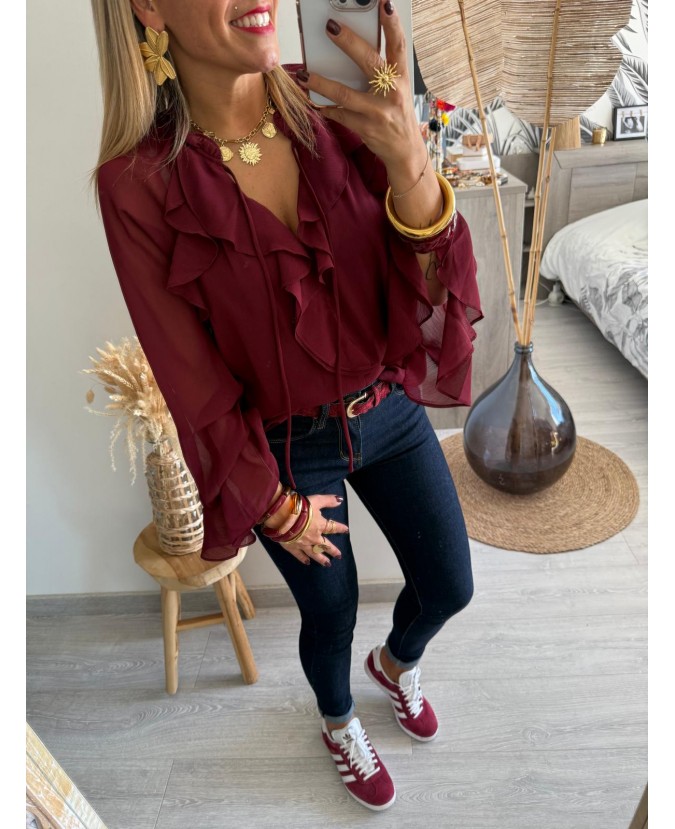 BLOUSE AELYS - BORDEAUX