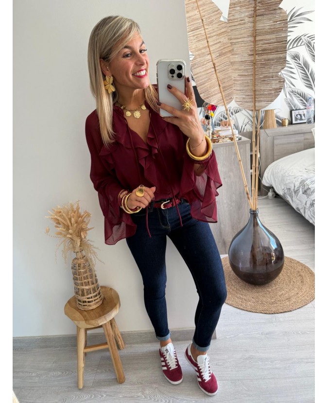 BLOUSE AELYS - BORDEAUX