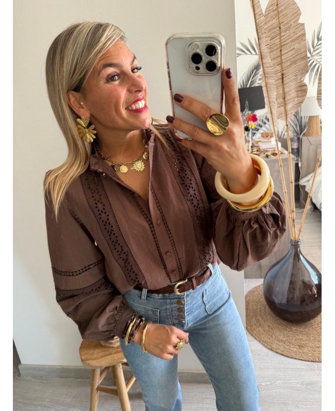 CHEMISE ZILIA - CHOCOLAT