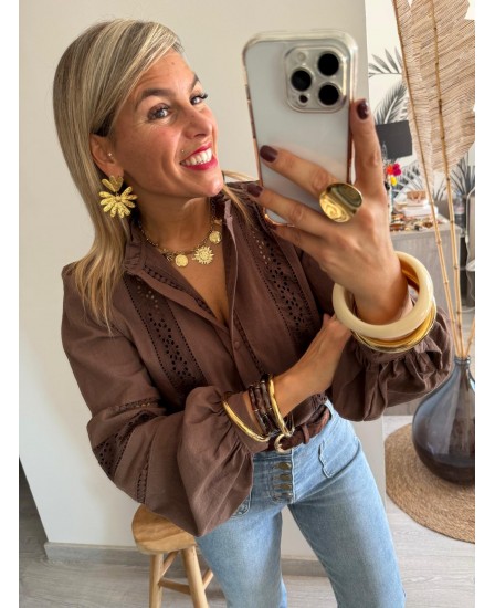 CHEMISE ZILIA - CHOCOLAT
