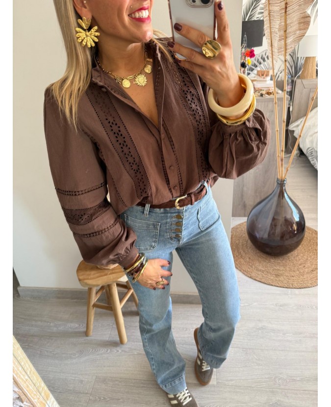 CHEMISE ZILIA - CHOCOLAT