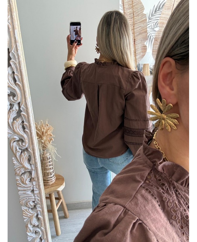 CHEMISE ZILIA - CHOCOLAT