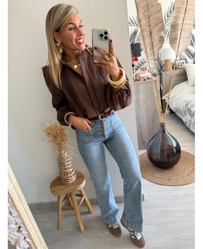 CHEMISE ZILIA - CHOCOLAT