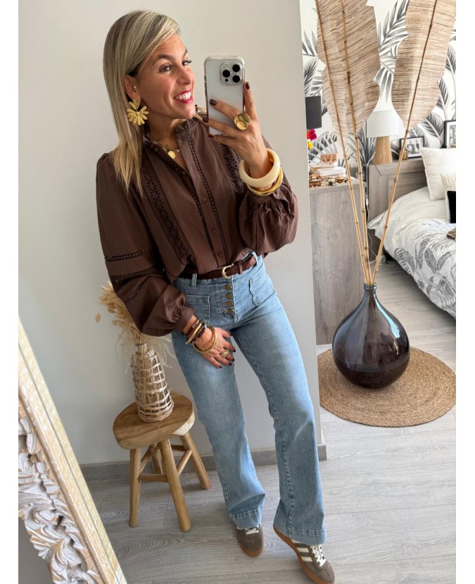 CHEMISE ZILIA - CHOCOLAT