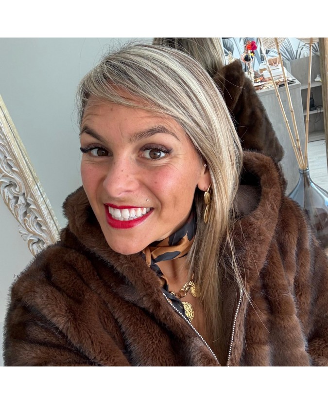 MANTEAU FAYCAL - MARRON