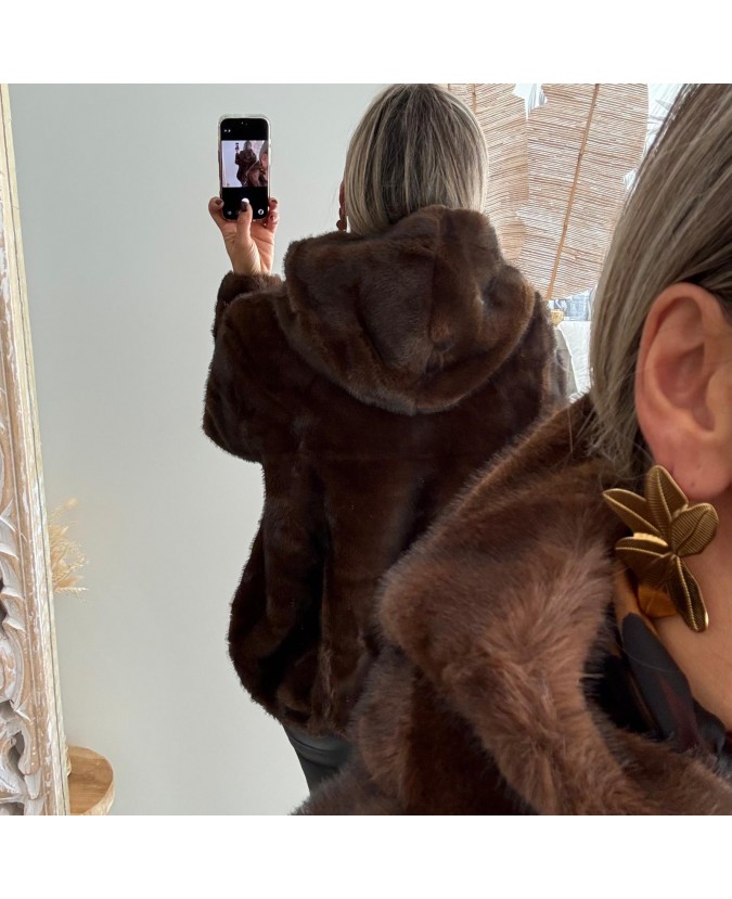 MANTEAU FAYCAL - MARRON