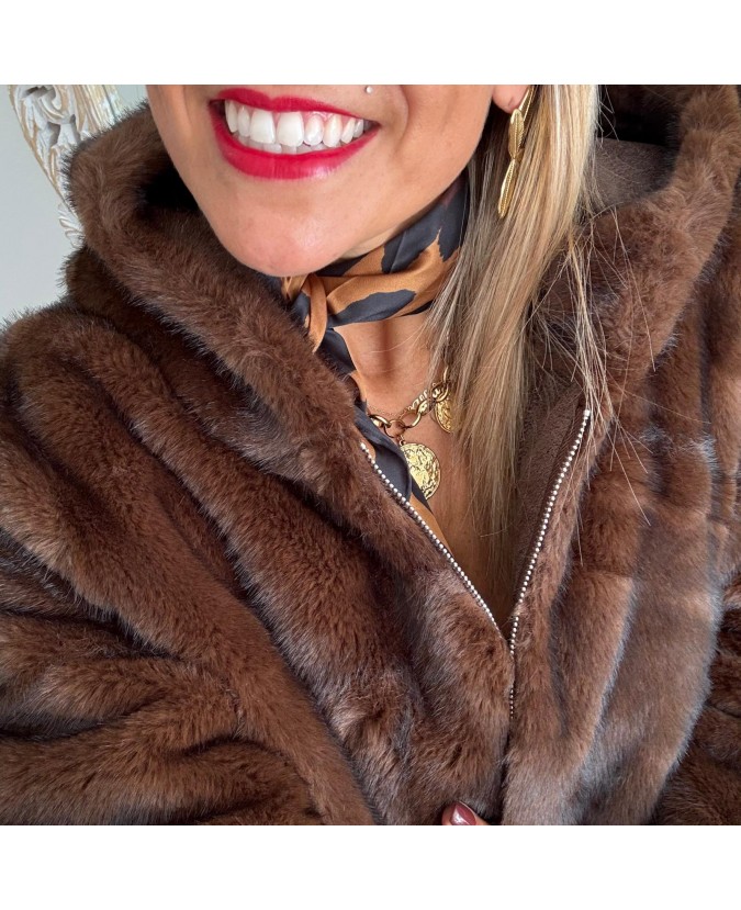 MANTEAU FAYCAL - MARRON