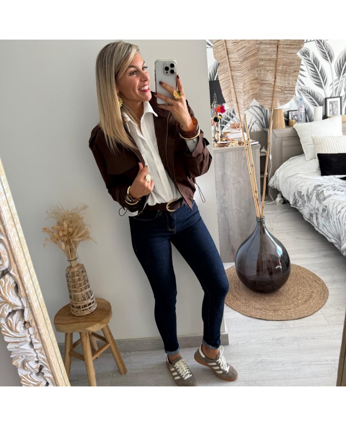 VESTE REBECCA - CHOCOLAT