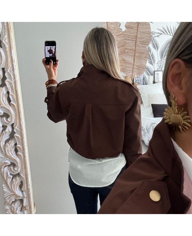 VESTE REBECCA - CHOCOLAT