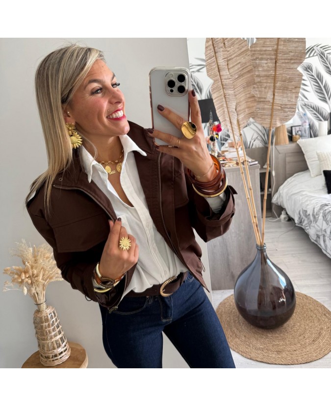 VESTE REBECCA - CHOCOLAT