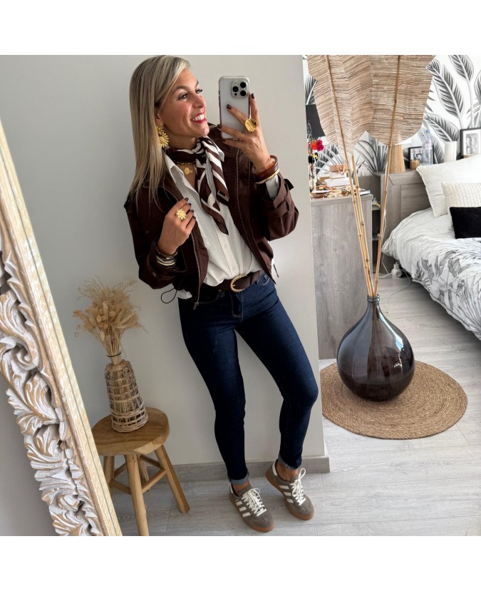 VESTE REBECCA - CHOCOLAT