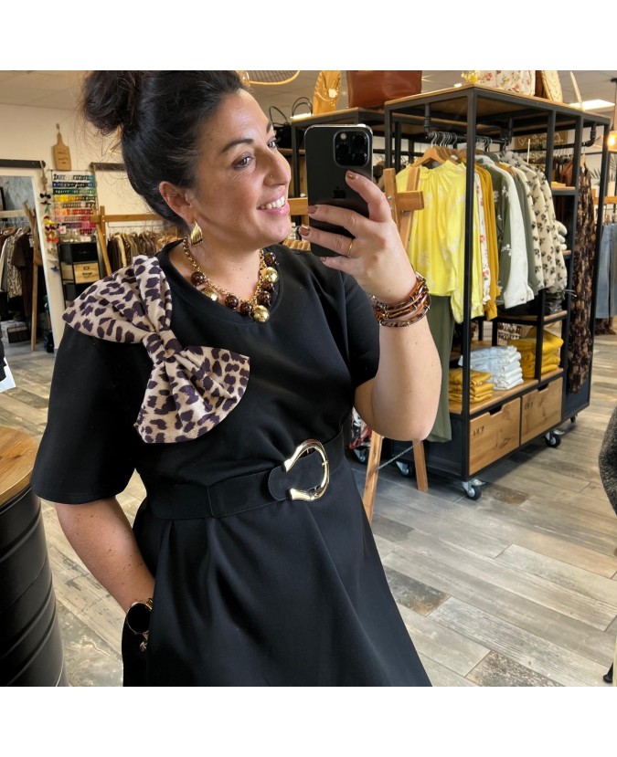 ROBE CLAUDY PULPEUSE - NOIR