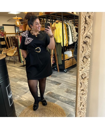 ROBE CLAUDY PULPEUSE - NOIR