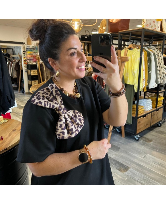 ROBE CLAUDY PULPEUSE - NOIR