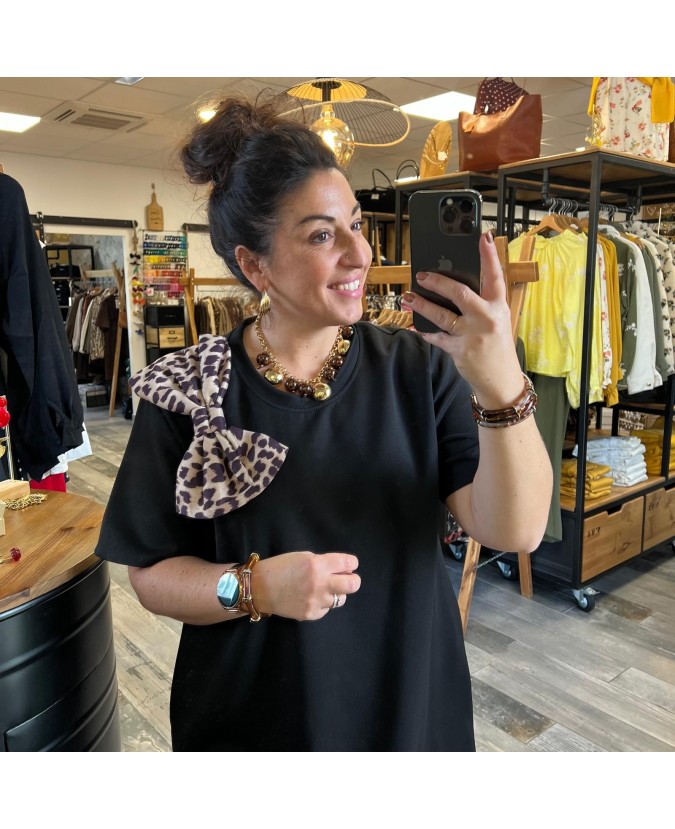 ROBE CLAUDY PULPEUSE - NOIR