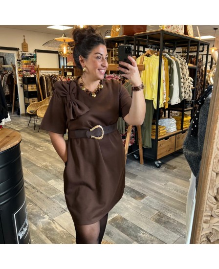 ROBE CLAUDY PULPEUSE - CHOCO