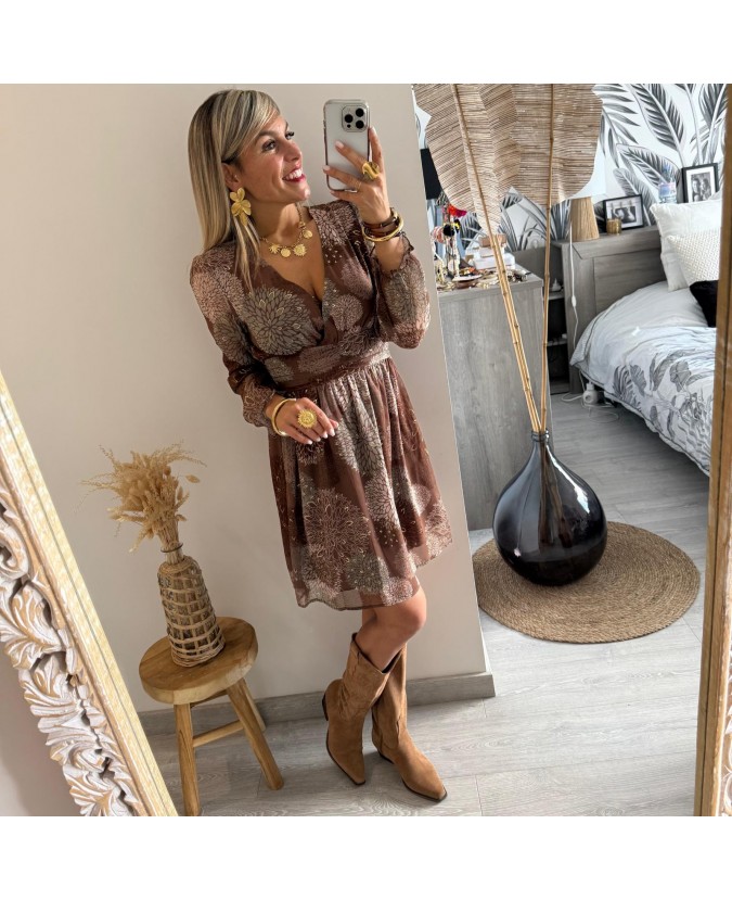 ROBE SYLVANA - MARRON