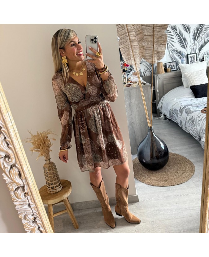 ROBE SYLVANA - MARRON