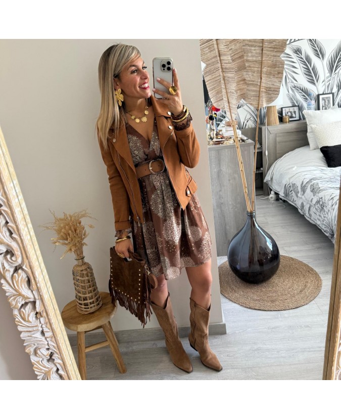 ROBE SYLVANA - MARRON