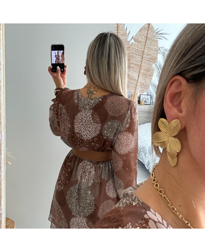 ROBE SYLVANA - MARRON