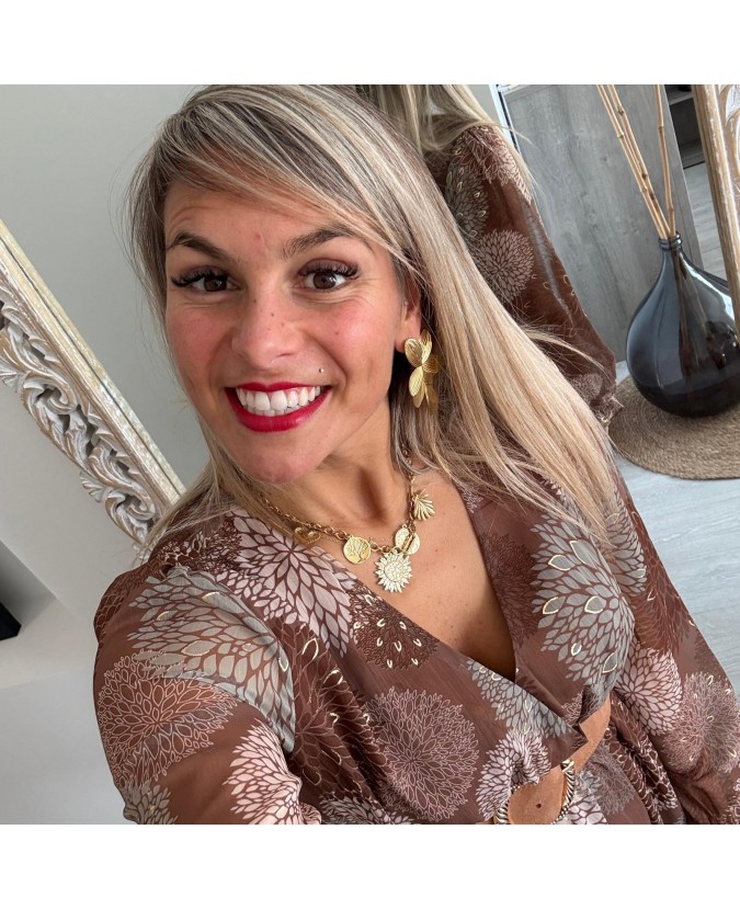 ROBE SYLVANA - MARRON