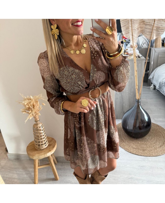 ROBE SYLVANA - MARRON