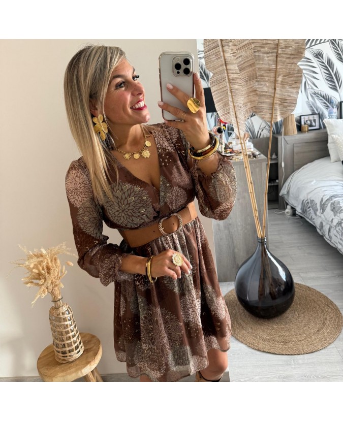 ROBE SYLVANA - MARRON