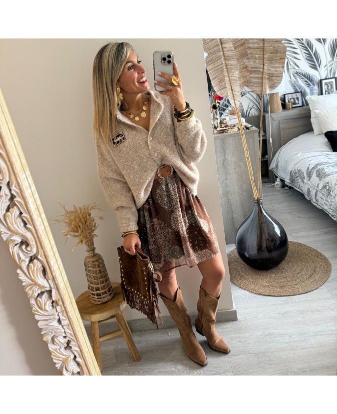 ROBE SYLVANA - MARRON