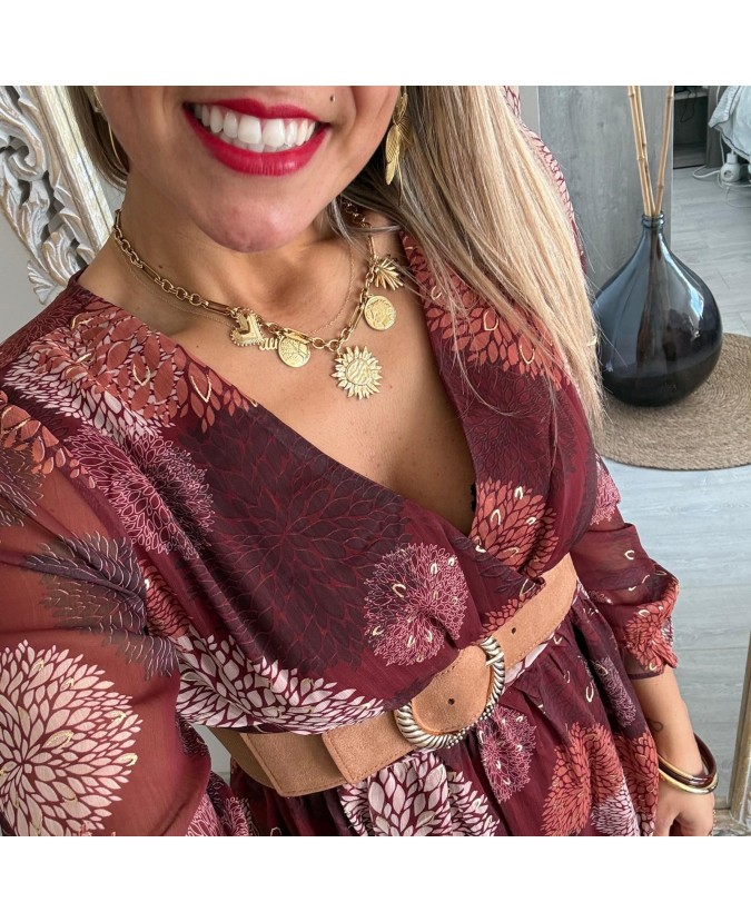 ROBE SYLVANA - BORDEAUX