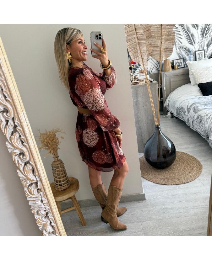 ROBE SYLVANA - BORDEAUX