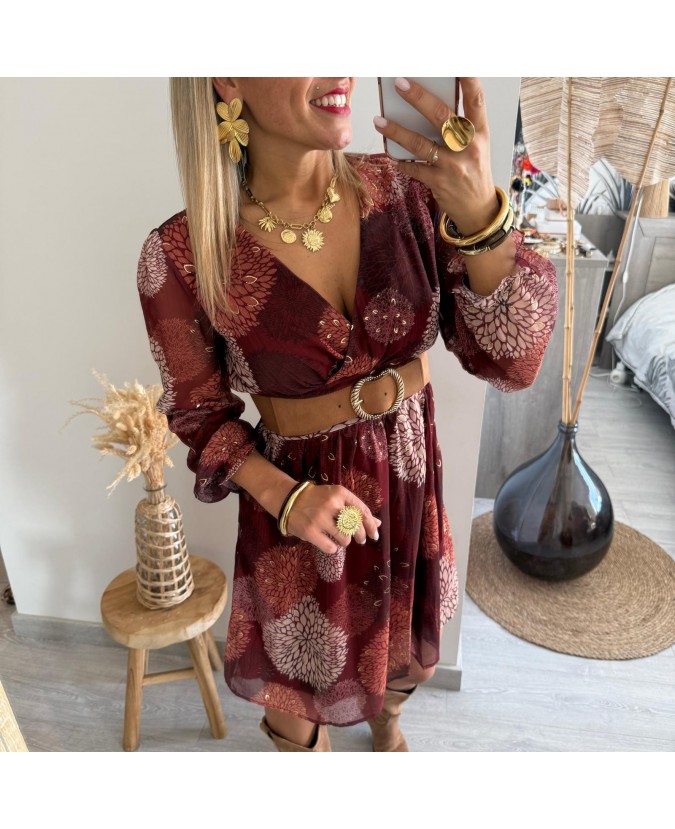 ROBE SYLVANA - BORDEAUX