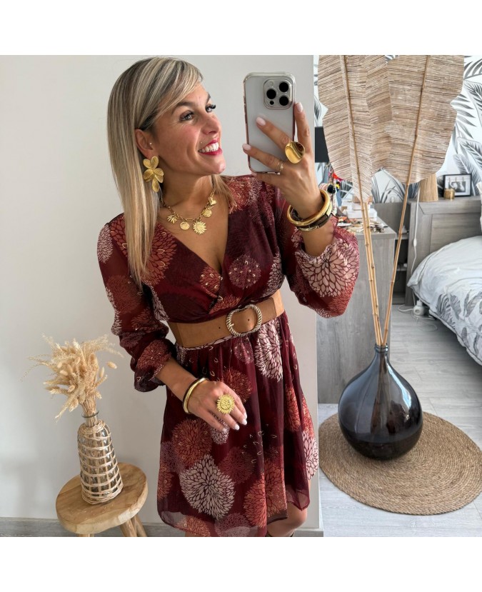 ROBE SYLVANA - BORDEAUX