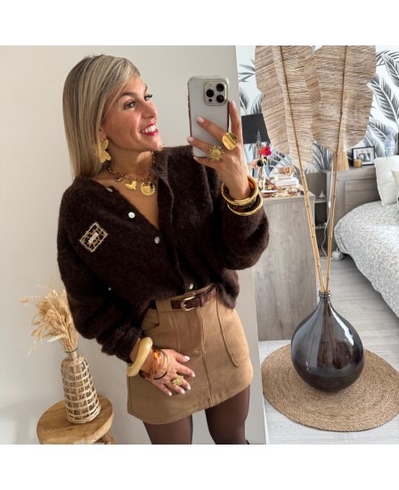 GILET CHANTALE - CHOCOLAT