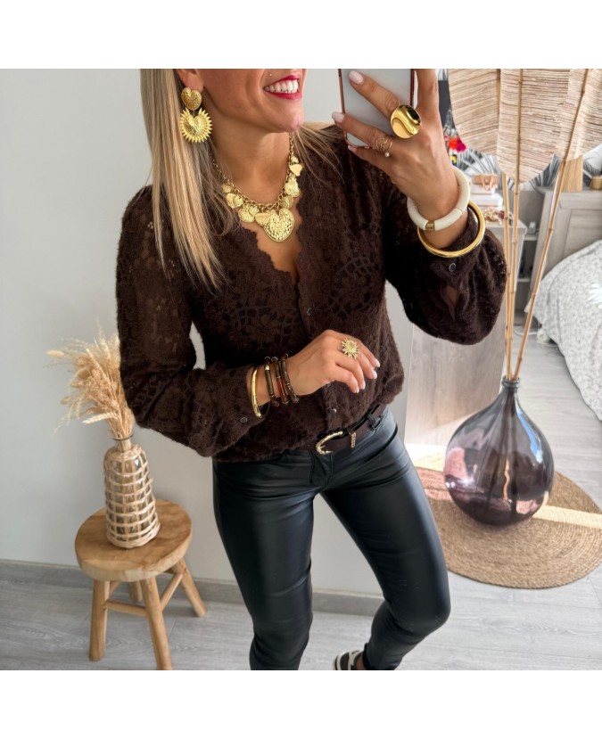 BLOUSE SELMA - CHOCOLAT
