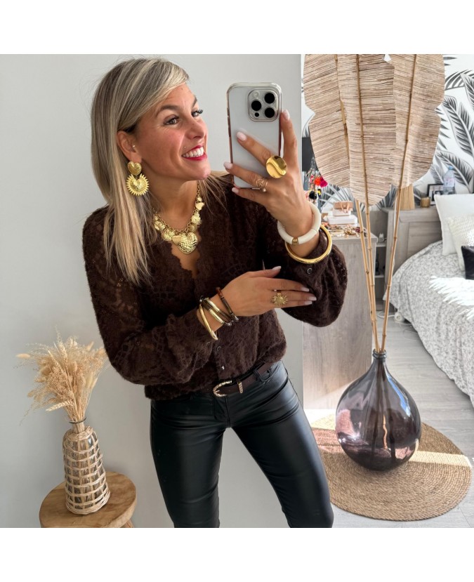 BLOUSE SELMA - CHOCOLAT