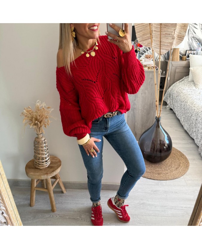 PULL DAÏNA - ROUGE