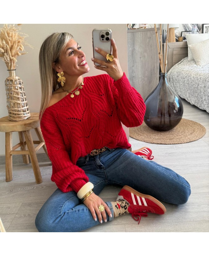 PULL DAÏNA - ROUGE