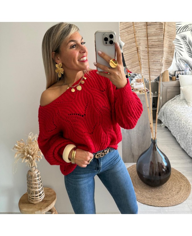 PULL DAÏNA - ROUGE