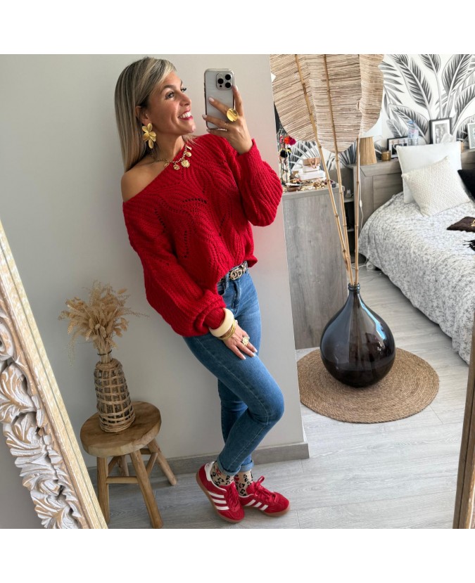 PULL DAÏNA - ROUGE