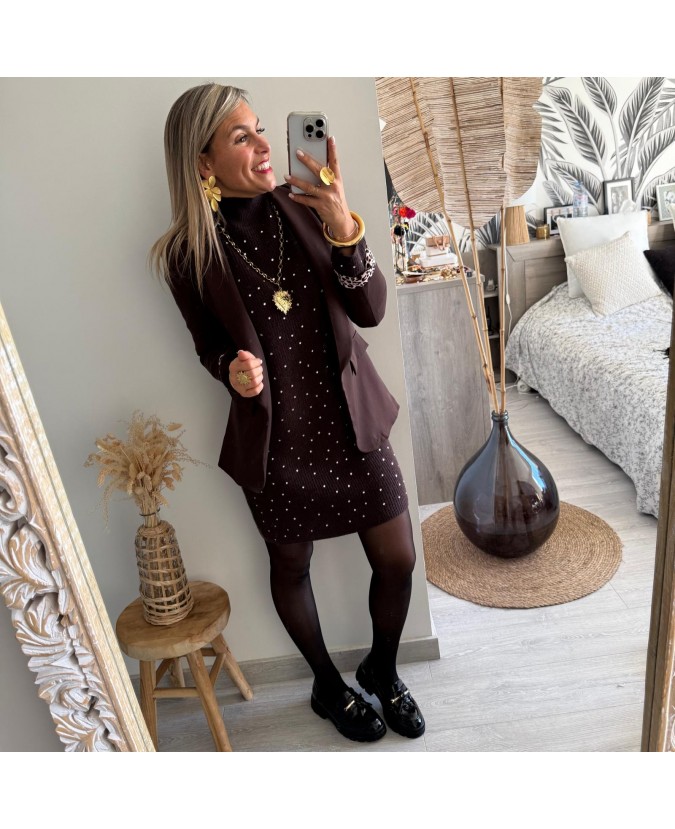 ROBE PULL ISELINE - CHOCOLAT