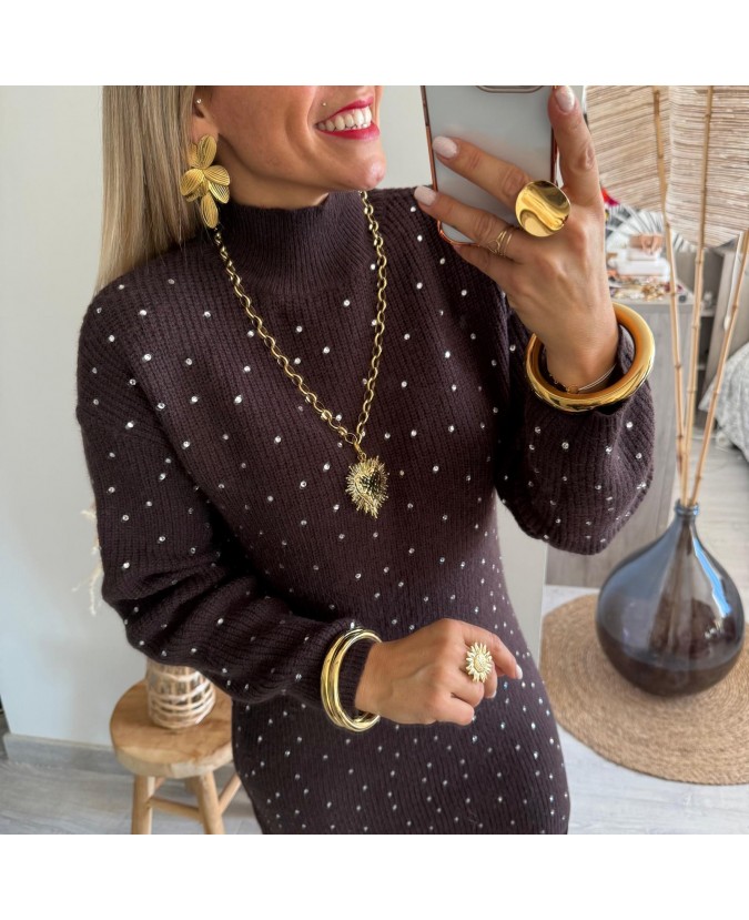 ROBE PULL ISELINE - CHOCOLAT