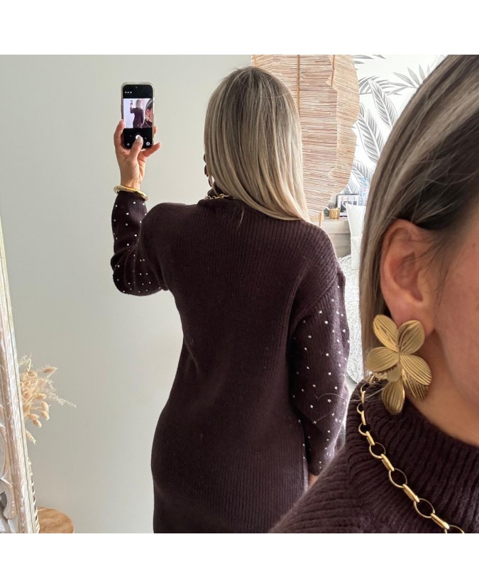 ROBE PULL ISELINE - CHOCOLAT