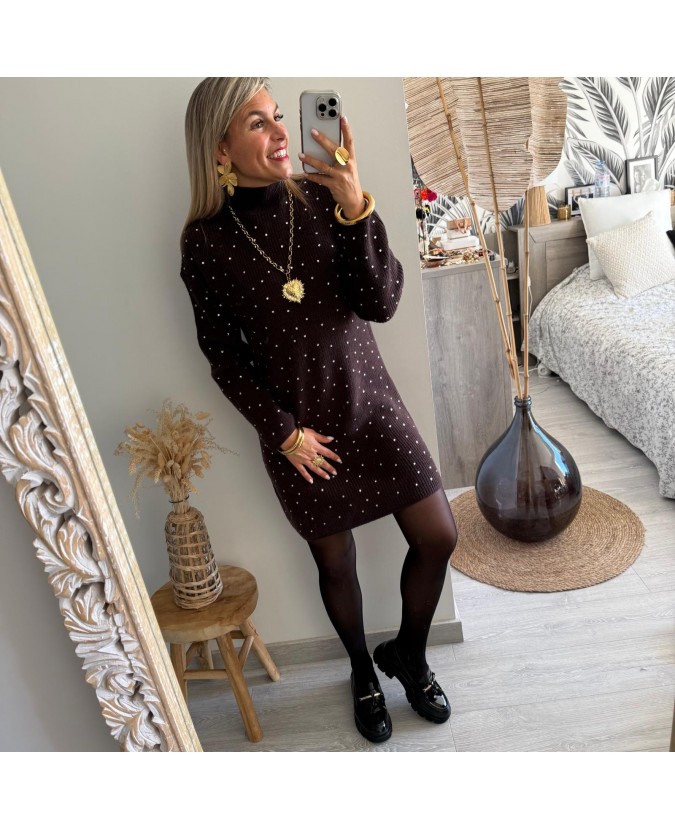 ROBE PULL ISELINE - CHOCOLAT