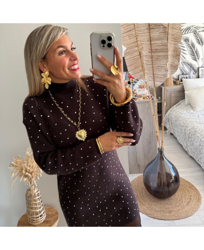 ROBE PULL ISELINE - CHOCOLAT