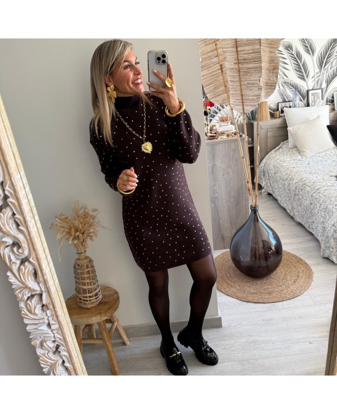 ROBE PULL ISELINE - CHOCOLAT