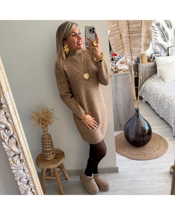 ROBE PULL ISELINE - TAUPE