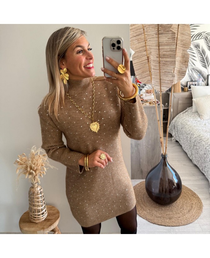 ROBE PULL ISELINE - TAUPE