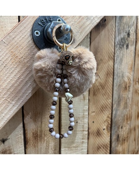 PORTE CLÉS DOUDOU - BEIGE