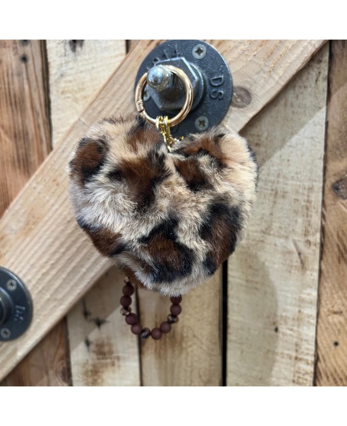 PORTE CLÉS DOUDOU - LÉOPARD